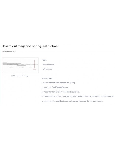 Long magazine tube estension spring ga.12 - TONI SYSTEM