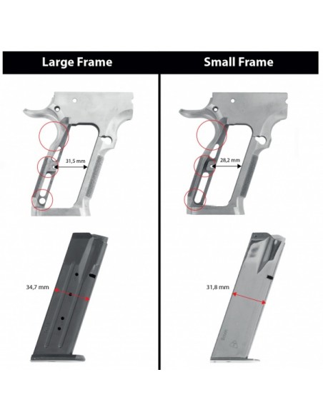 Guancette vibram corte - fusto small per Tanfoglio - TONI SYSTEM