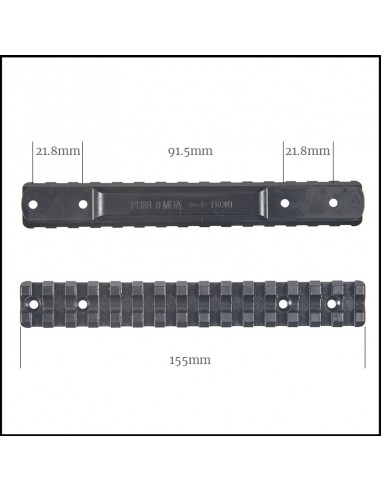 Picatinny rail in hardened steel for...