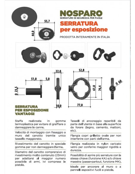 VERROUILLAGE DE L'AFFICHAGE FUSILS NOSPARO - PREFER