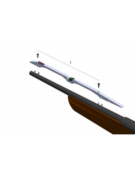 Bindella per Benelli Argo E Battue filettata, canna 470mm, interasse 296mm - TONI SYSTEM