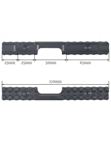 Rail Picatinny en acero templado para...