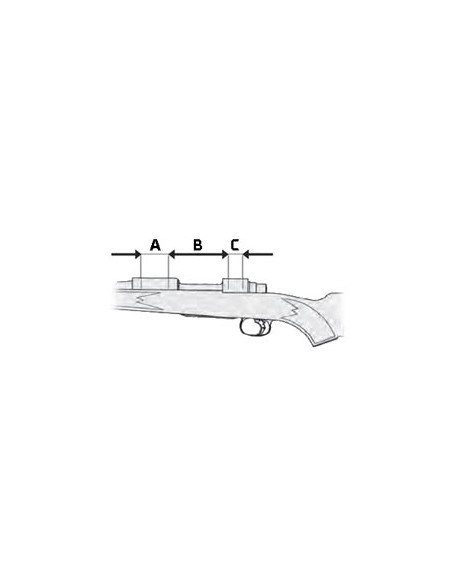 Picatinny rail in hardened steel for SAUER Slitta Picatinny in acciaio temprato per SAUE9 200 MAGNUM - CONTESSA - CONTESSA