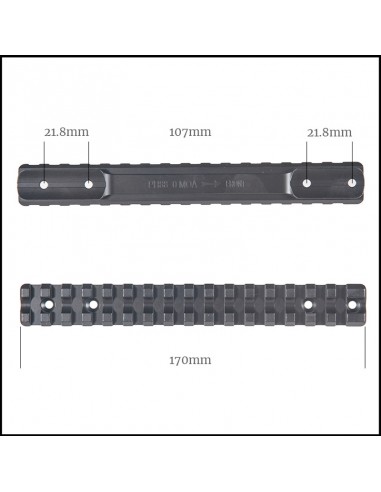 Picatinny rail in hardened steel for...