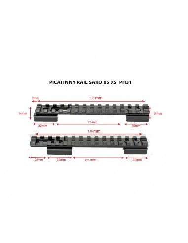 Rail Picatinny en acier trempé pour...