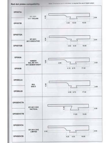 Red dot base plate (type A) for STI...