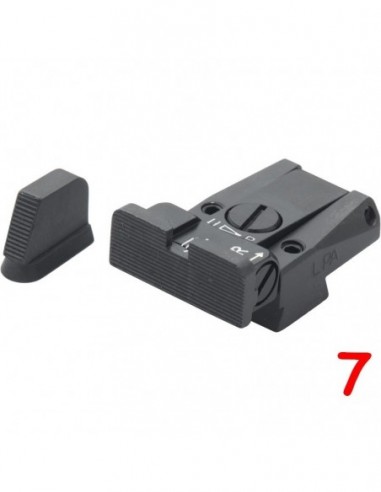 LPA sight set for CZ 75/75B/85 (For models with dovetail front sights). Roll pin front sight (NO 75-SP01)