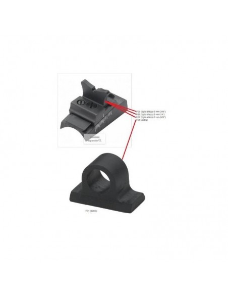 LPA rear sight for rifle with radius for Browning