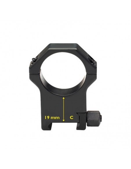 Par de anillos para Picatinny en acero reforzado - ø 1" H 19 mm - CONTESSA