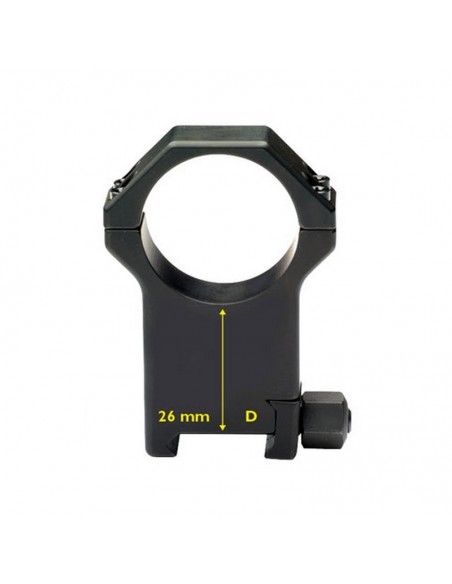 Par de anillos para Picatinny en acero reforzado - ø 1" H 26 mm - CONTESSA