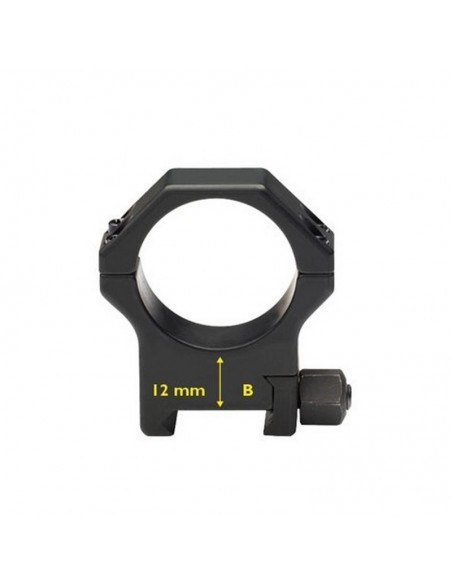 Coppia di Anelli per Picatinny in acciaio rinforzato - ø 35 mm  H 12 mm - CONTESSA