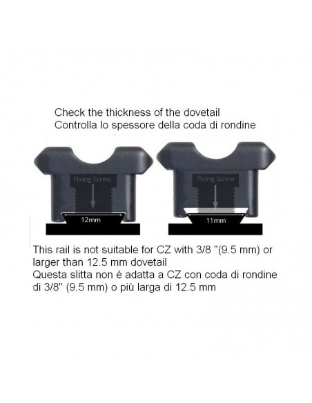 Picatinny rail in hardened steel for CZ 452/455 - CONTESSA