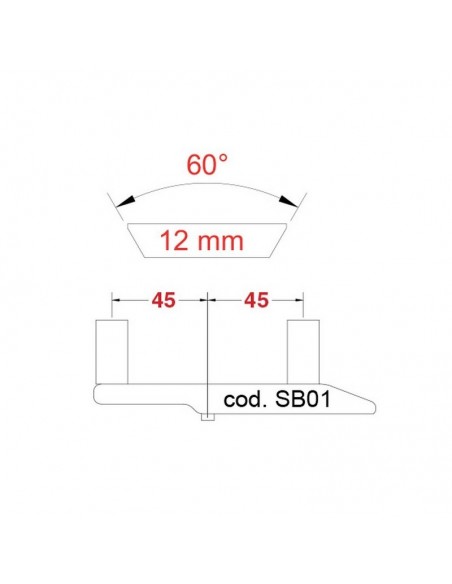 Simple Black pour arms pivotant avec bague arrière de 15 mm.- CONTESSA