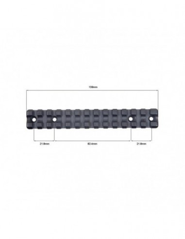 Rail Picatinny en acero templado para...