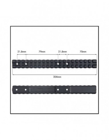 Rail Picatinny en acero templado para...