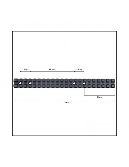 Slitta Picatinny allungata per visore notturno per Browning A-Bolt 3 Long - CONTESSA