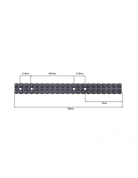 Slitta Picatinny allungata per visore notturno per Browning A-Bolt 3 Short - CONTESSA