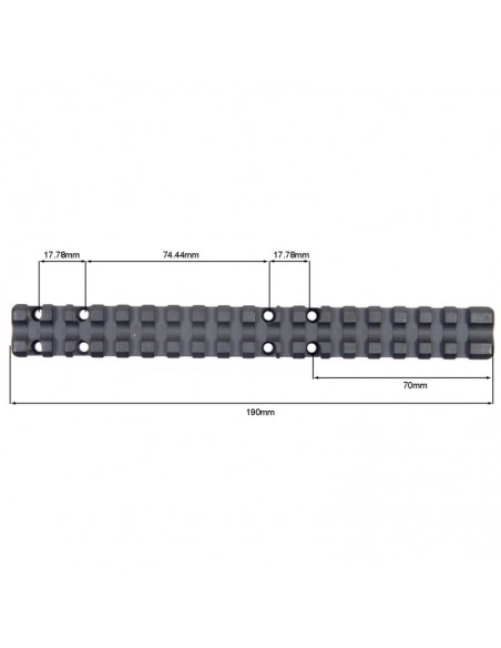 Slitta Picatinny allungata per visore notturno per Browning X-Bolt Short - CONTESSA