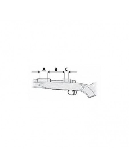 Slitta Picatinny allungata per visore notturno per Browning X-Bolt Long - CONTESSA