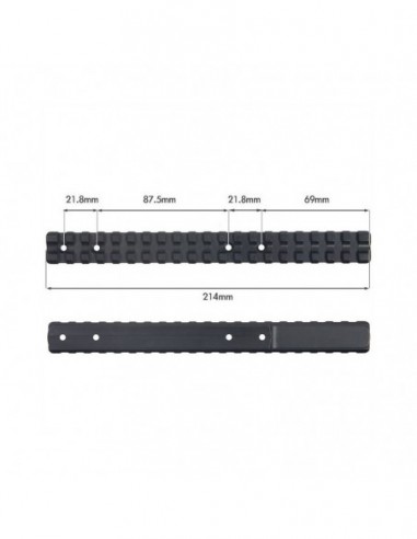 Rail Picatinny en acero templado para...