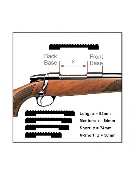 Rail Picatinny en acero templado para CZ 550 STANDARD - CONTESSA