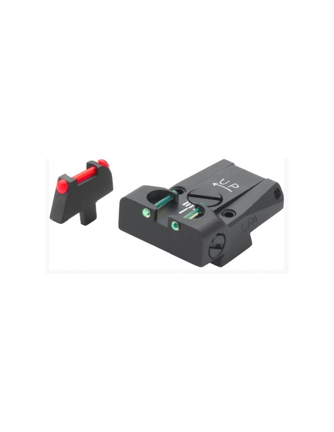 Fusion Firearms CZ 75/85 Fully Adjustable Sight Set – Black Rear With Red Fiber Optic Front, Low Profile Design