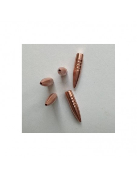 Ogives monolithique en cuivre - Sport Cal. 30 avec trou apical