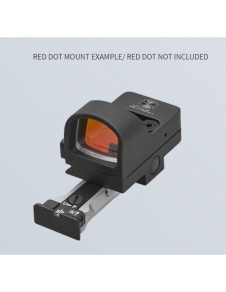 Rear sight in black finish with target blade